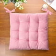 thumbnail image 2 of Nvzi Corduroy Chair Cushion with Ties Ultra Soft Warm Floor Cushion for Kids Reading Nook Comfortable Square Seat Cushion for Adult 15.7”x15.7”, Pink, 2 of 4