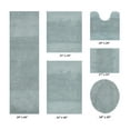 thumbnail image 6 of Better Trends 6 Piece Bathroom Rug Set, 100% Cotton, Extra Soft Tufted Bath Mat, Water Absorbent & Non Slip Bath Rug, (Blue) Granada Collection, 6 of 8