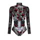 thumbnail image 2 of Gibobby Bodysuit Shapewear Levantamiento de Cadera Ropa ajustada de con cremallera y estampado Digital de manga larga para mujer, mono de fiesta para jugador de Cosplay, ropa (Multicolor, S), 2 of 4