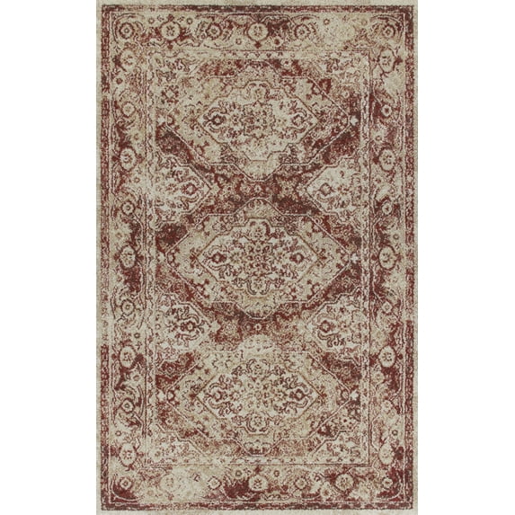 Dalyn Fresca Area Rug FC4 Fc4 Paprika Paprika Vintage Faded 5' 3" x 7' 7" Rectangle