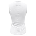 thumbnail image 4 of DuoJiaJ Women's Fashion Casual Tight V Neck Ribbed Knit Sleeveless Vest Summer Tank Tops Women White XL, 4 of 4
