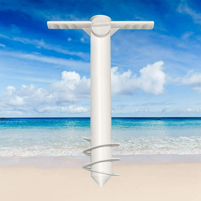 Beach Umbrella Screw Sand Anchor Stand Holder | Fishing Rod Gripper One Size Fits most | Safe for Strong Wind