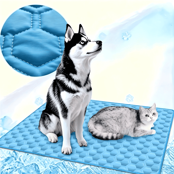 Dog Cooling Mats, Cat Cooling Mat Outdoor, Lightweight Pet Cooling Mat for Cats, Breathable Self Cooling Mat for Dog, Washable Summer Cooling Pad for Small Large Dogs Cats Indoor Sofa Floor Use
