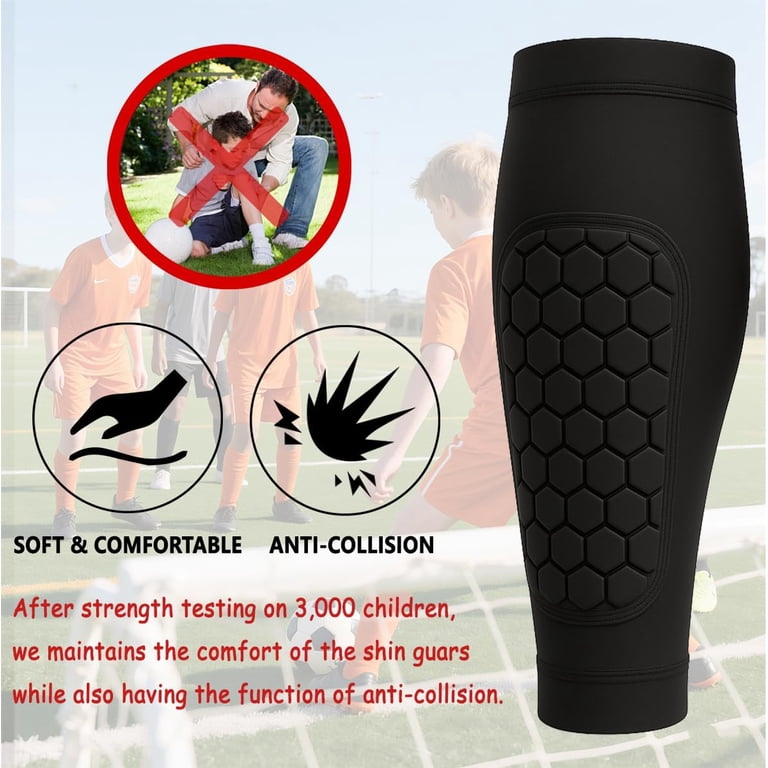 Shindefender Parastinchi Da Calcio A Compressione – Imbottitura EVA A Nido D'Ape – Leggeri E Traspiranti – Taglie M/L/XL - 3