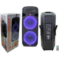 MR DJ PBX6300BAT DUAL 15" 4500W MAX POWER 2-WAY PA/DJ BLUETOOTH BATTERY SPEAKER