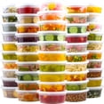 thumbnail image 1 of 50 Contenedores para Comida Dealusy de 240 ml con Tapa, Plástico Libre de BPA, 1 of 7