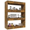 thumbnail image 5 of vidaXL Book Cabinet/Room Divider Smoked Oak 80x30x103 cm Engineered wood, 5 of 5