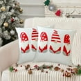 thumbnail image 5 of Christmas Gnome Throw Pillow Cover 18x18 inches Cotton Embroidered Christmas Decorative Throw Pillow Cover Farmhouse Winter Holiday Decor for Bed, Sofa, Cushion, Car, 5 of 6