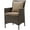 Brown, variant on Modern Contemporary Urban Design Outdoor Patio Balcony Garden Furniture Side Dining Chair Armchair, Rattan Wicker, Red Brown