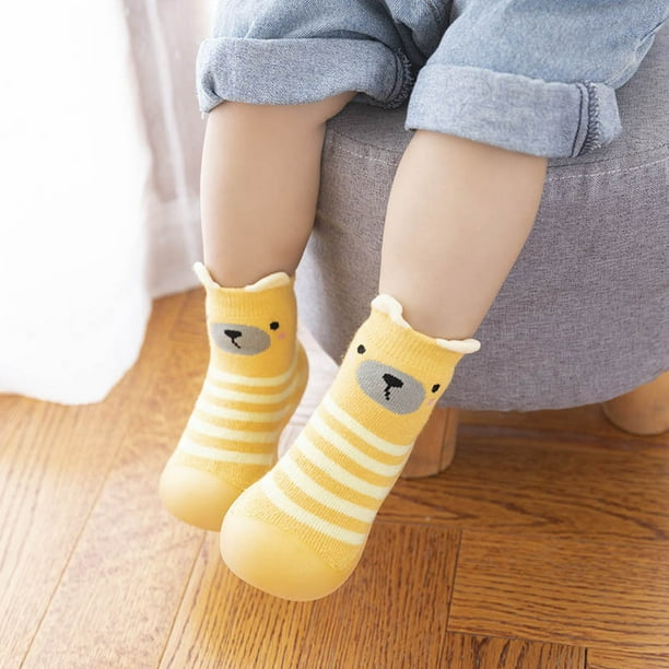 SINMI Chaussettes antidérapantes pour bébé tout-petits enfants