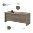 thumbnail image 2 of Studio C 72W x 36D Bow Front Desk in Modern Hickory - Engineered Wood, 2 of 2