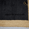 thumbnail image 5 of Jaipur Art And Craft Black Beige Border Jute Area Rug Rectangle Hand Braided Carpet (10x13 Sq ft), 5 of 7