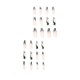thumbnail image 5 of 24-Pack Women's Pressed Nails Fake Long Lines Black and White Ink Color Block Wavy Nail Art DIY Manicure Tools Full Coverage Nail Stickers, 5 of 5