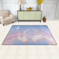 thumbnail image 3 of Dreamtimes Lightweight Carpet Mats, 31 x 20 inches Area Soft Rugs Floor Mat Doormat Decoration for Rooms Entrance Two Unicors On A Beautiful Sunset, 3 of 6