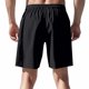 thumbnail image 3 of pstuiky Pantalones cortos de gimnasio para hombre, Pantalones cortos de lino con cintura elástica y botones de color liso para hombre, versátiles y a la moda. Pantalones cortos de baloncesto, 3 of 8