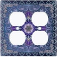 thumbnail image 3 of Metal Light Switch Plate Cover Elegant Purple Mandala Flower Tile Pattern TIL061, 3 of 13