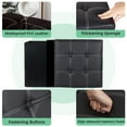 thumbnail image 3 of YOYTOO Pouf de Rangement Pliant de 15 Pouces Cube Repose-Pieds Banc Ottoman avec Rangement, Similicuir, Noir, 3 of 7
