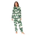 thumbnail image 2 of FORMRS Onesies Pajama for Adults Unisex Hoodie Winter Jumpsuit One Piece Sleepwear, Sizes S-2XL, Light Green Camouflage Design, 2 of 7