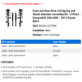 thumbnail image 2 of Front and Rear Strut Coil Spring and Shock Absorber Assembly Kit - 4 Piece - Compatible with 2006 - 2012 Toyota RAV4 2007 2008 2009 2010 2011, 2 of 2