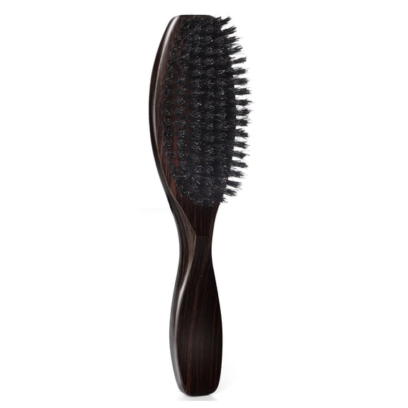 Perfehair Boar Bristle Hair Brush with Wooden Handle for Men and Women's Thin, Fine Hair, Balck