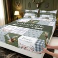 thumbnail image 4 of Manfei Mallard Duck Print Queen Sheets,Farmhouse Waterfowl Queen Sheet Sets,4-Piece,1 Flat Sheet,1 Fitted Sheet and 2 Pillowcases, 4 of 6