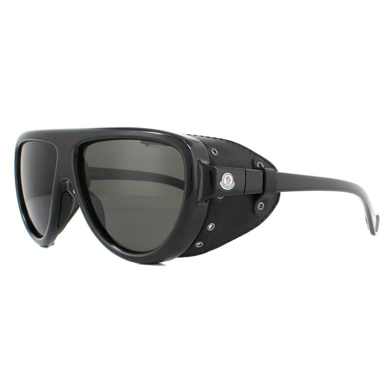 Moncler Polarized Blue Gold Mirror Oval Unisex Sunglasses ML0079 