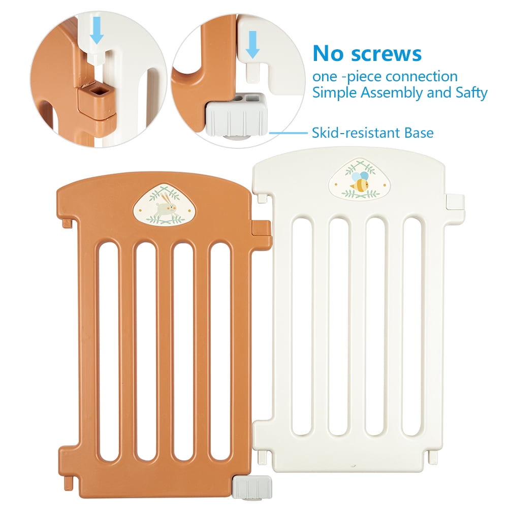 Private Jungle 14-Panel Kids Safety Activity Center Playard w/Locking Gate,Adjustable Shape,Portable Design for Indoor Outdoor Use Private Jungle 14-Panel Kids Safety Activity Center Playard w/Locking Gate,Adjustable Shape,Portable Design for Indoor Outdoor Use