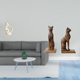 thumbnail image 2 of Estatua abstracta de resina, escultura de pareja, estatua de gato, sujetalibros, figura de mesa, adorno artístico, ideal para regalar, decoración de o, 2 of 8