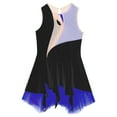 thumbnail image 6 of Aislor Girls Sleeveless Figure Ice Roller Skating Dress Rhinestone Gymnastic Leotard Skating wear Size 6-16 Black&Blue 10, 6 of 7