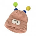 thumbnail image 4 of Gorro de punto de pequeño monstruo, gorro de punto de invierno suave y cómodo decorativo para mujer de dibujos animados Rosa claro, 4 of 8