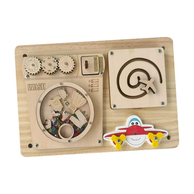 Tablero sensorial Montessori para actividades de concentración y habilidades para la vida. B