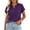 #0167-Purple, variant on Womens Casual Tops Keyhole Notch V Neck Short Sleeve Raglan Shoulder Plain Short Sleeve Tops for Women Relaxed Fit Everyday Wear Comfortable Basic Tees for Women
