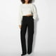 thumbnail image 5 of Gibobby pantalones para nieve mujer Pantalones cargo de corte recto ajustables Pantalones de senderismo holgados de cintura alta con bolsillo Pantalones de paracaídas de pierna ancha (Negro, XL), 5 of 5