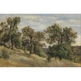 thumbnail image 3 of Theodor Von Hörmann 24x17 Black Modern Framed Museum Art Print Titled - Mountain Slope with Tree, 3 of 5