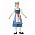 thumbnail image 4 of Mercatoo European 𝗖ountryside Manor Dress for Girls 5 to 12Y Half Skirt+Shirt+Apron+Vest+Headscarf 5pc 𝐌edieval Clothes Suit, 4 of 5