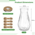 thumbnail image 4 of 12 Pcs Plastic Bud Vases, Clear Hydroponic Vases with Jute Twines & Wrapping Ribbon, Bulk Flower Vases for Centerpieces, Plant Containers for Flower Arrangement and Decoration, 4 of 5