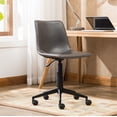 thumbnail image 3 of Cesena Faux Leather 360 Swivel Air Lift Office Chair, Antique Gray, 3 of 5