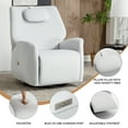 thumbnail image 6 of Swivel Rocker, Power Recliner Chair with Lumbar and Neck Support Pillow, Glider Chair with 270° Swivel, Heavy Duty Motion Mechanism with USB and Type-C Ports, 6 of 7