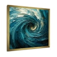 thumbnail image 4 of Designart "Majestic Motion In Teal IV" Abstract Spirals Picture Framed Canvas Wall Art, 4 of 5