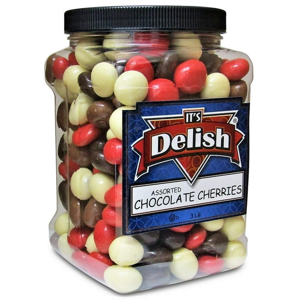 Gourmet Chocolate Covered Cherries Medley by It's Delish, 3 lbs Jumbo