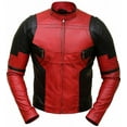 thumbnail image 1 of Red Leather Motorcycle Jacket Mens Leather Riding Jacket Red Leather Biker Jacket Leather Jackets Motorcycle Jackets Male Leather Jacket size L, 1 of 3