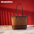 thumbnail image 2 of Bolso Montana West de piel vegana tejida para mujer MWC-090CBR, 2 of 6