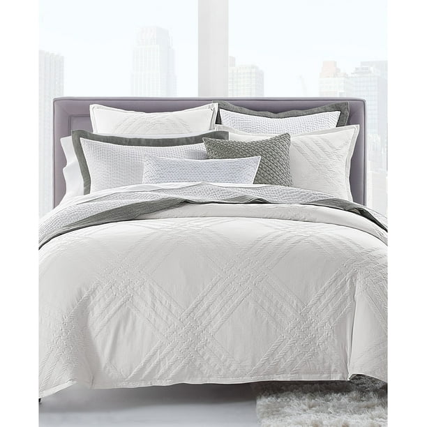 Hotel Collection Locked Geo Cotton King Duvet Cover 110 Inches X 96 Inches White New Without Tags Walmart Com Walmart Com