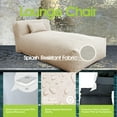 thumbnail image 2 of Evita Ensemble de Conversation Sectionnel de Mobilier d'Extérieur Fauteuil Poire Chaise Longue (Beige Pâle), 2 of 8