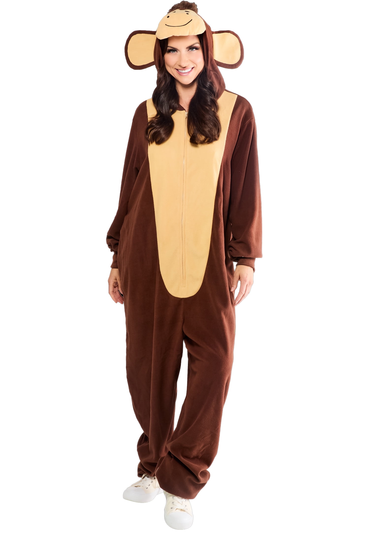 Monkey Jumpsuit Halloween Costume for Adults, Adult Size L (36/42), by Way to Celebrate