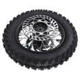 thumbnail image 2 of 80/100-10 Rear Wheel Rim Tire, 12mm Axle Premium Rubber 10 Inch Rear Wheel Rim Tire Assembly  for Mini Motorcycle Wheels, 2 of 7