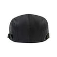 thumbnail image 4 of UTSJKR Men's Leather Newsboy Hat Adjustable Flat Cap Classic Golf Newsboy Cap Gatsby Ivy Caps Driving Fishing Beret Hats Black, 4 of 6