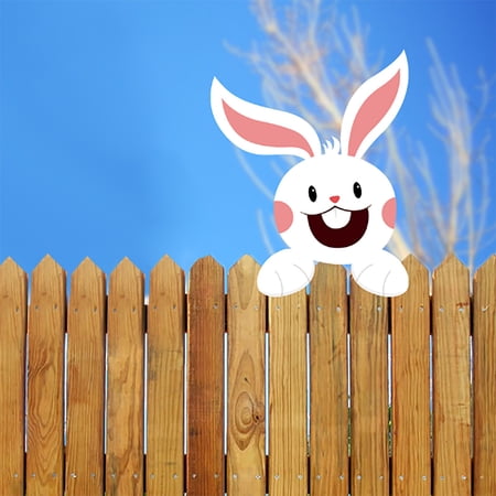 Agiferg Easter Garden Fence Easter Rabbit Theme Peep Fence Decoration ...