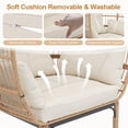 thumbnail image 5 of Kselythan Patio Egg Chair Oversized Lounger,Wicker Egg Rattan Chair Outdoor Indoor,Oversized Egg-Shaped Chair,500 Lbs Egg Shape Balcony Chair Lounge Chairs for Living Room,Balcony,Backyard, 5 of 7