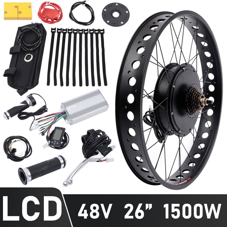 LCD Fat Tyre Electric Bike Hub Motor Kit 1500W 48V Direct